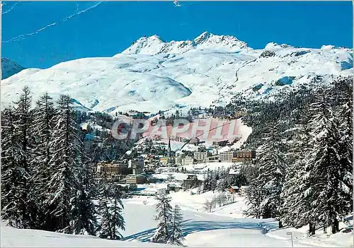 Cartes postales moderne St Moritz mit Corviglia un Piz Nair Gesundheit und Lebensfreude durch