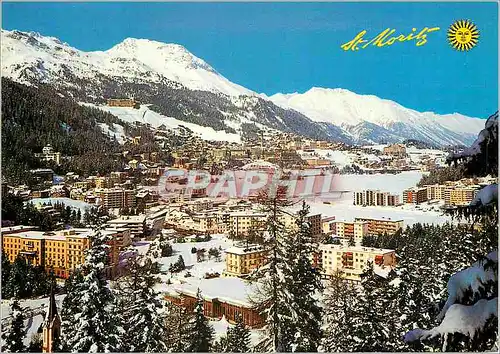 Moderne Karte St Moritz Helvetia