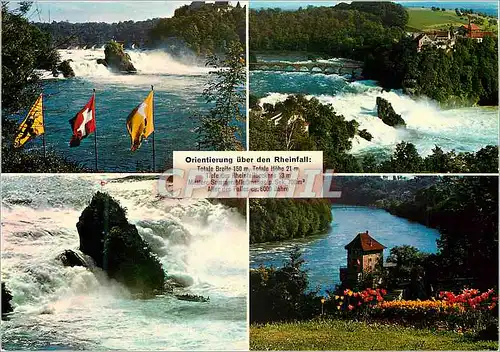 Cartes postales moderne Orientierung uber den Rheinfall Schossli Worth N S Britschgi Neuhausen Schweiz am Rheinfall