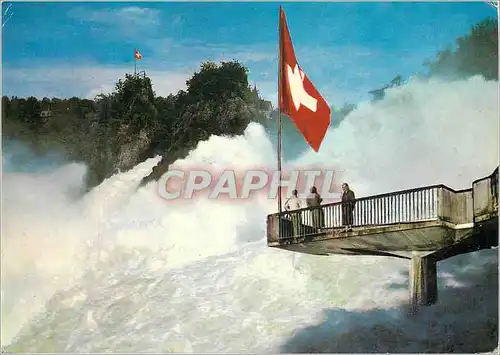 Cartes postales moderne Rheinfall bei Neuhausen Schweiz Schossli Worth Restaurant Britschgi Neuhausen a Rheinfall Schwei