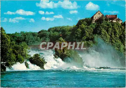 Cartes postales moderne Rheinfall mit Schoss Laufen Chute du Rhin et le Chateau de Laufen Cascate del Rheno e Castello d