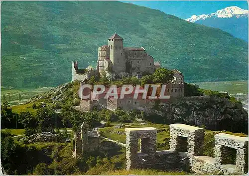 Cartes postales moderne Sion de Chateau de Valere Fete federale des costumes suisses Lausanne