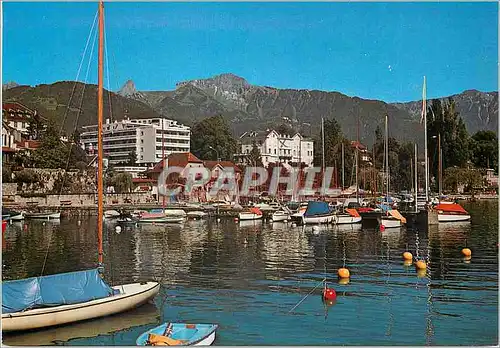 Cartes postales moderne La Tour de Peilz le Port la Dent de Jaman et les Rochers de Naye