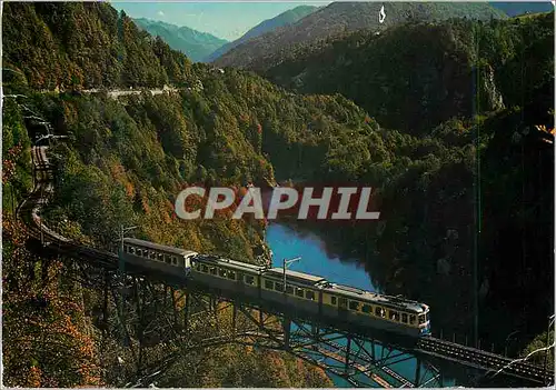 Cartes postales moderne Il Ticino Pittoresco Centovali Lugano Train Funiculaire