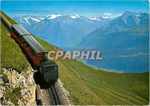 Cartes postales moderne Brienzer Rothorn Blick gegen Meirengen Oberhasli Train Funiculaire