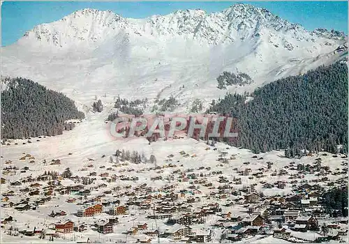 Cartes postales moderne Verbier Station Le Village et le Mont Rogneux