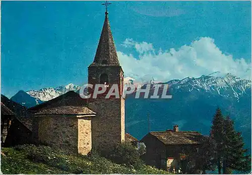 Cartes postales moderne Verbier l eglise du fleux village