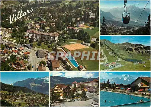 Moderne Karte Villars Schweiz Suisse Switzerland Villars Chesieres Alpes vaudoises