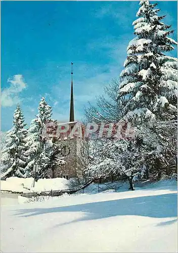 Cartes postales moderne Lumieres et couleurs sur et les Alpes Vaudoises Villars Sur Ollon L Eglise Protestane