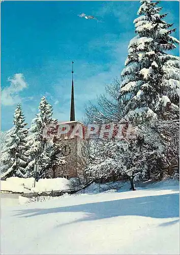 Cartes postales moderne Lumiereset couleurs sur les Alpes Vaudoises Villars Sur Ollon L Eglise Protestane