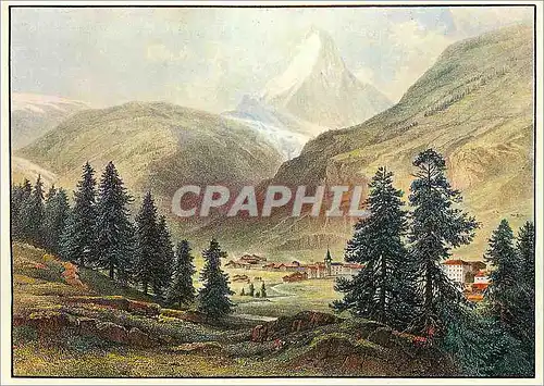 Cartes postales moderne Zermatt D apres une ancienne gravure Zermatt nach einem alten Stich