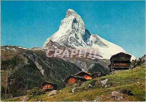 Moderne Karte Switzerland Le Cervin Matterhorn