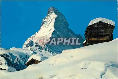 Moderne Karte Winkelmatten bei Zermatt Das Matterhorn