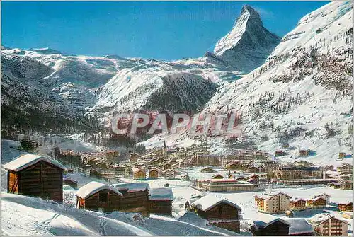 Cartes postales moderne Zermatt mit Matterhorn Zermatt am Matterhorn