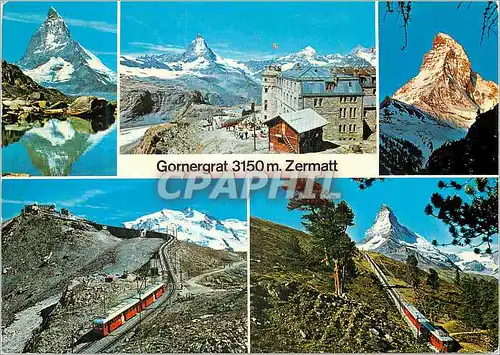 Cartes postales moderne Gornergrat Zermatt Gornergrat m Zermatt Riffelsee Hotel Gornergrat Matterhorn Gornergrat Mte Ros