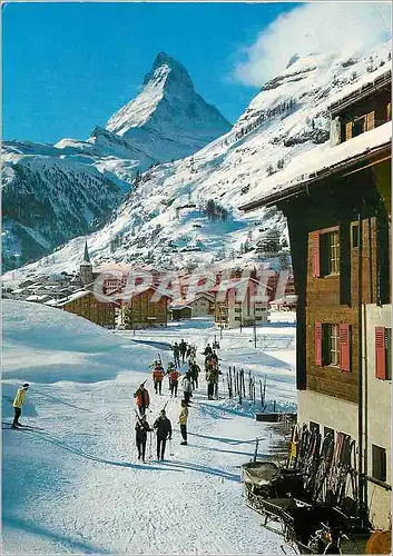 Cartes postales moderne Zermatt mit Matterhorn Zermatt am Matterhorn Ferien Nach Mass