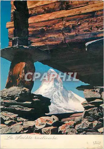 Cartes postales moderne Le Cervin vu du hameau de Findelen Alphutte in Findelen mit Matterhorn