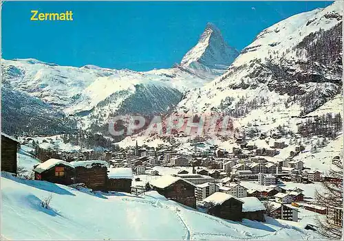 Cartes postales moderne Zermatt Zermatt Matterhorn Mt Cervin Komm mit ins Wallis Zermatt am Matterhorn Ferien Nacher