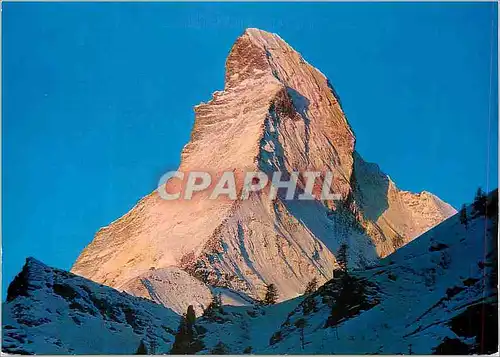 Cartes postales moderne Zermatt Matterhorn Sonnennaufgang Ultra Kurz Wellen verbessern den Radioemptang Helvetia