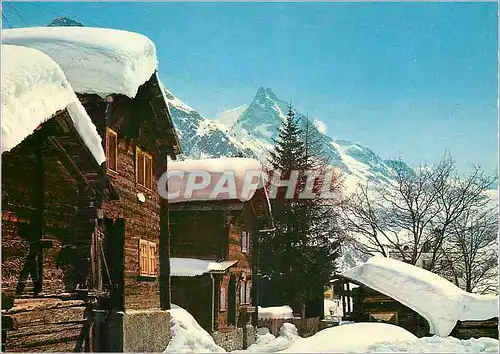 Moderne Karte Zinal Val d Anniviers V S Suisse Chalets typiques