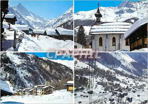 Cartes postales moderne Zinnal Val d Anniviers Hiver a Zinal dans le Val d Anniviers Suisse Helvetia