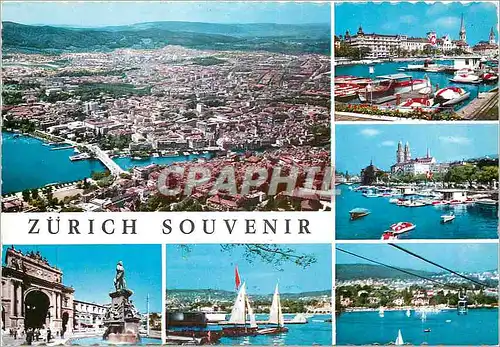 Moderne Karte Zurich Souvenir