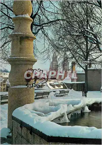 Cartes postales moderne Zurich Lindenhof mit Grossmunster Photoglob Wehrli A G Zurich