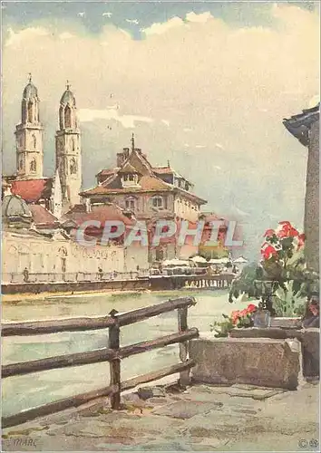 Cartes postales moderne Zurich Rathaus mit Gemusebrucken