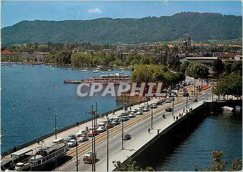 Cartes postales moderne Zurich Quaibrucke Burklipatz Kongresshaus Uetliberg