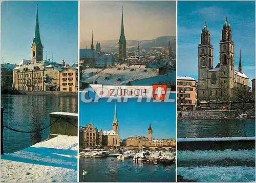 Cartes postales moderne Zurich Schweiz Suisse Switzerland Zurich im Winter