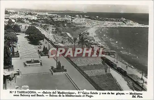 Moderne Karte N Tarragona Balcon del Mediterraneo Oo Calvo Soteto y una de las Playas Balcon de la Mediterrane