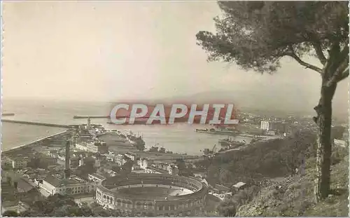 Moderne Karte Malaga Vista general del Puerto