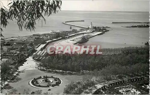 Moderne Karte Malaga Vista parcial del Puerto desde Gibrafaro Foto D Cortes Prohibida la reproduccion