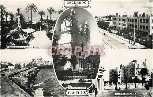 Cartes postales moderne Recuerdo de Cadiz Iglesia del Carmen Campo del Sure