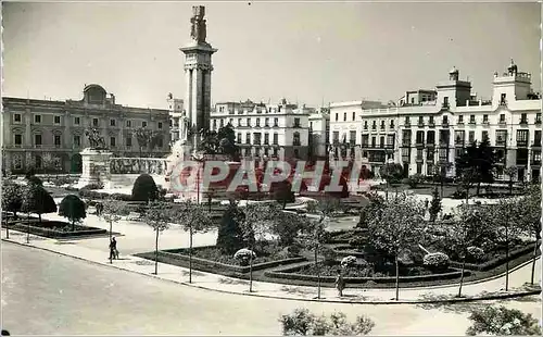 Cartes postales moderne Cadiz Plaza Espana Monumento a las Cortes Ediciones Sicila Zaragosa Prohibida reproduccion