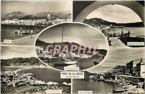 Cartes postales moderne Port De la Selva Costa Brava Vista Parcial Pilaya Vista general Port de Reio Desde la Lloia Cost