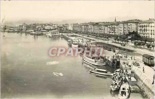 Cartes postales moderne Santander Bahia Alfondo paseo de Pereda Le Baie Au fond Promenade de Lareda Bateaux