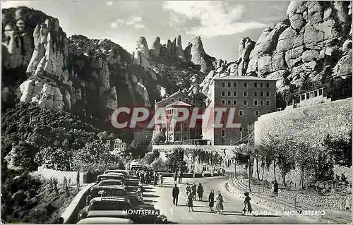 Cartes postales moderne Montserrat Llegada al Monasterio Talleres A Zerkowitz Fotografo Tel Barcelona Deposito legal