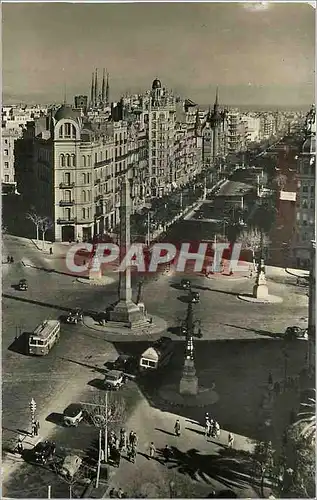 Cartes postales moderne Barcelona Plaza de la Victoria y Avenide del Generalismo Franco La Place de la Victoire et Avenu