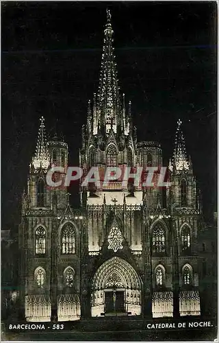 Moderne Karte Barcelona Catedral de Noche Talleres A Zerkowitz Fotografo Barcelona Prohibida la reproduccion