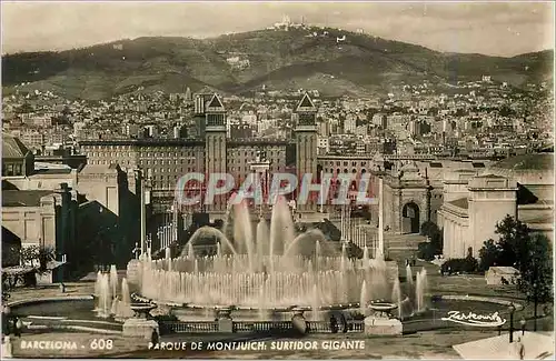 Moderne Karte Barcelona Parque de Montduich Surtidor Gigante Talleres A Zerkowitz Fotografo Barcelona Reproduc