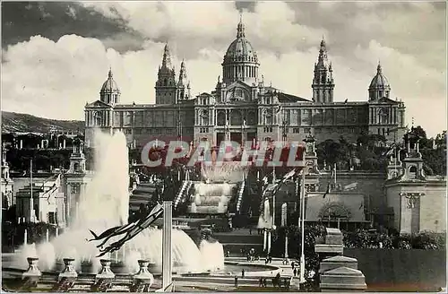 Cartes postales moderne Barcelona Palacio National y Fuente Monumental Le Palais National et la Fontaine Monumental Tarj