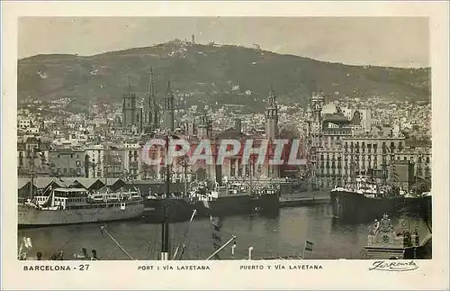 Cartes postales moderne Barcelona Port I via Layetana Puerto y via Layetana Talleres Zerkowitz Fotografo Barcelona Batea