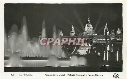 Cartes postales moderne Barcelona Parque de Montjuich Palacio Nacional y Fuente Magica