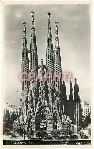 Moderne Karte Barcelona Templo Sadracia Familia Fachada de Navidad