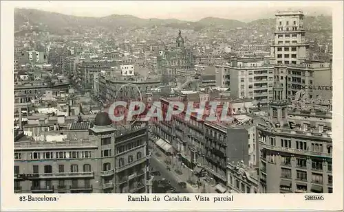 Cartes postales moderne Barcelona Rambla de Cataluna Vista parcial