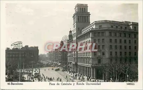 Cartes postales moderne Barcelona Plaza de Cataluna y Ronda Universidad 3 Sep