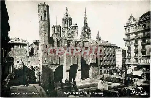 Cartes postales moderne Barcelona Plaza Berenguer El Grande Talleres A Zerkowitz Fotografo Tel Barcelona Reproduccion pr