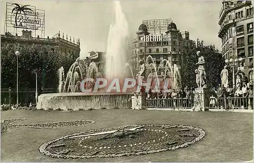 Cartes postales moderne Barcelona Plaza de Cataluna Reloj floral Talleres A Zerkowitz Fotografo Tel Barcelona