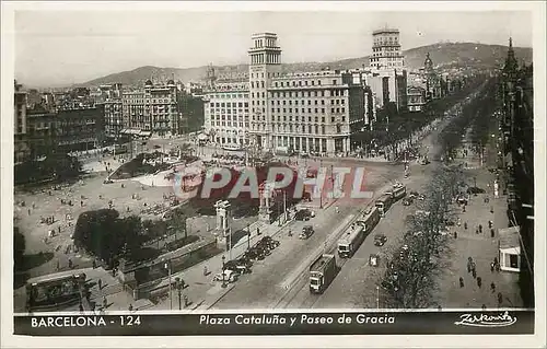 Cartes postales moderne Barcelona Plaza y Cataluna y Paseo de Gracia 18 Abb 25